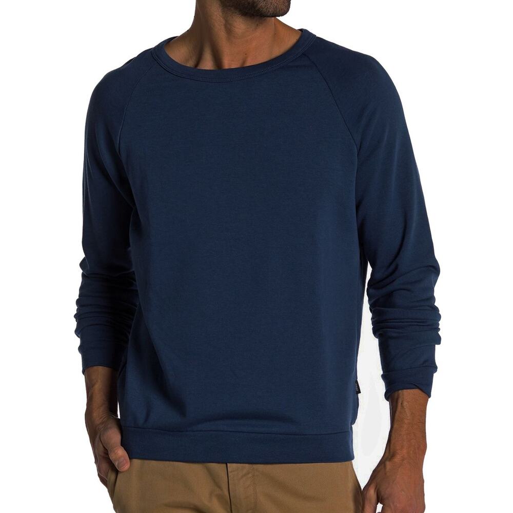 Onia Dark Navy Blue Long Sleeve Crew Neck Sweatshirt Men's size Large